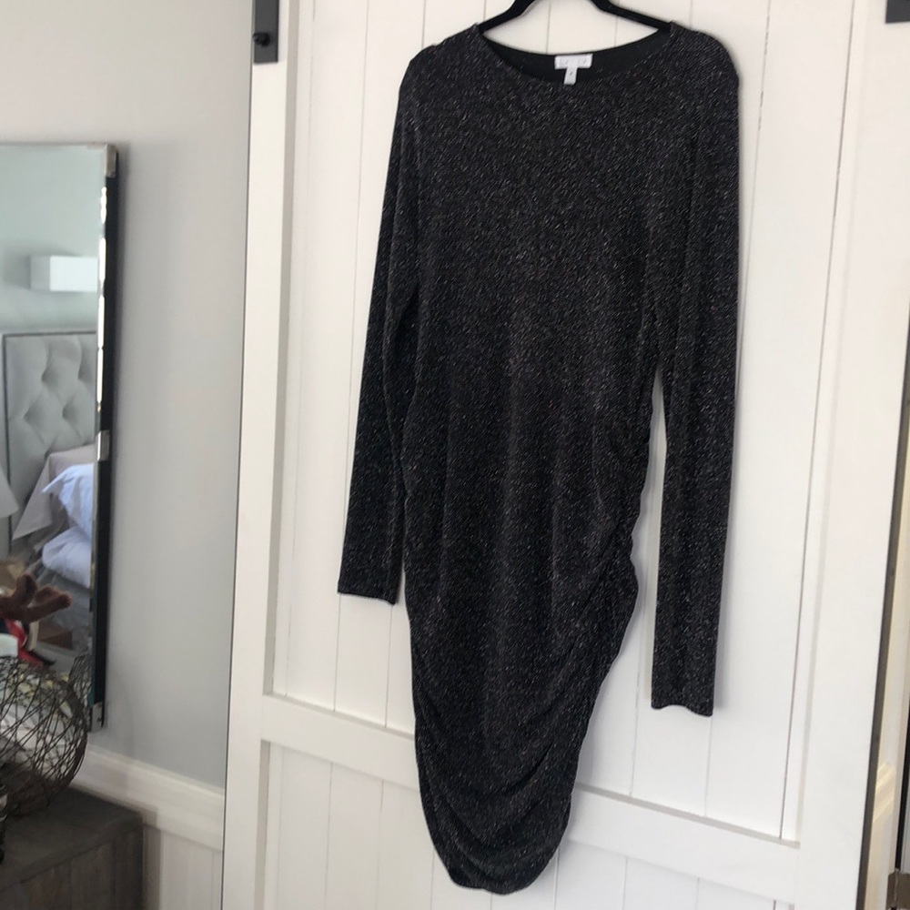 Leith Blk/MultiColor Long sleeve Dress